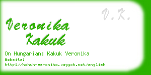 veronika kakuk business card